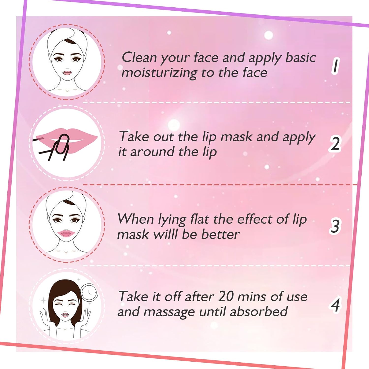 Collagen Lip Nourishing Pink Lip Mask 3 pack
