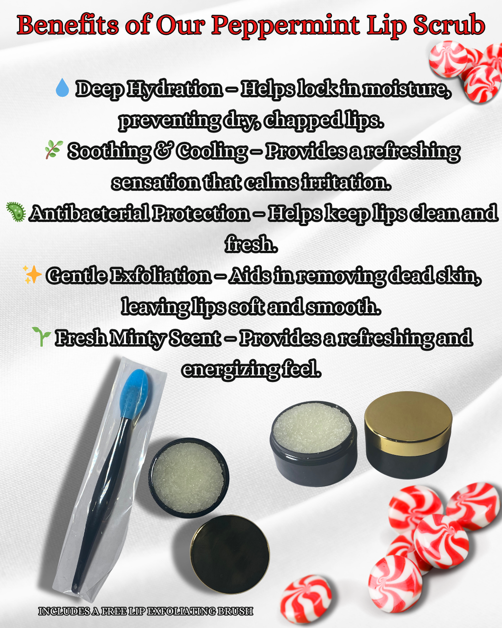 Peppermint Oil Lip Scrub 🌿💋