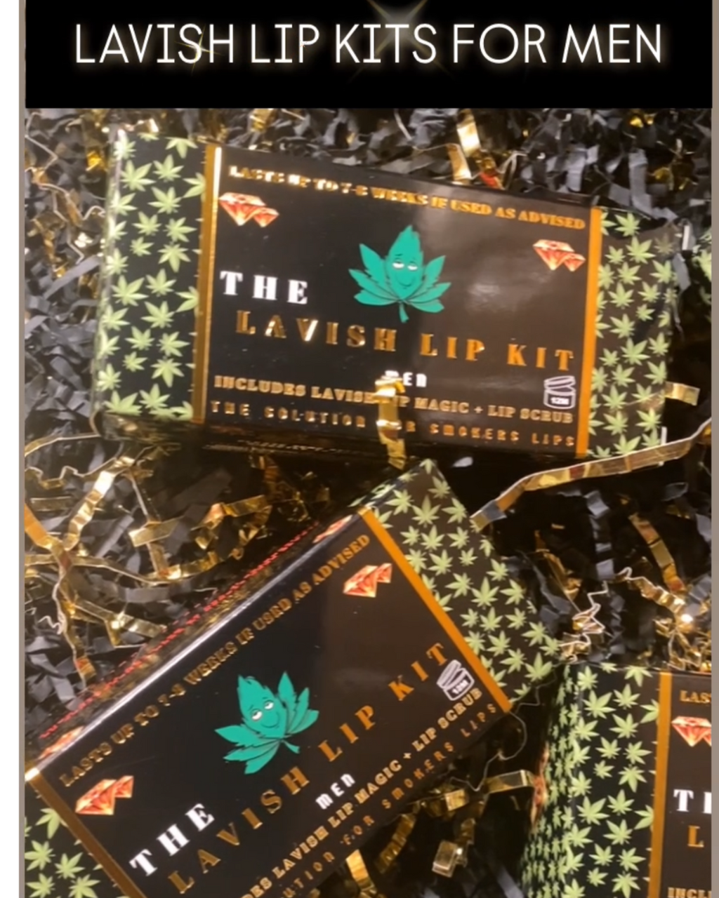 Lavish Lip KIT: for MEN + 1 FREE MEN BAM IN WHITE/ CLEAR JAR