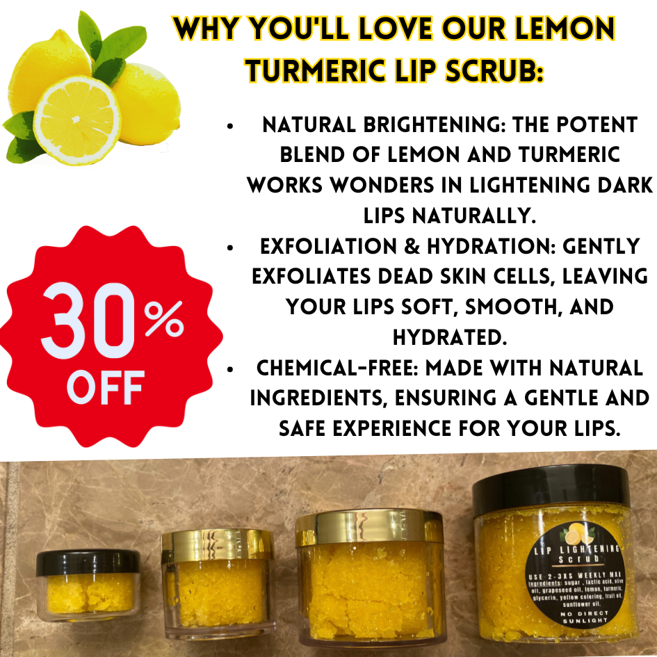 *New Lemon Turmeric Lightening Lip Scrub 💋Save 30% with code LEMON30